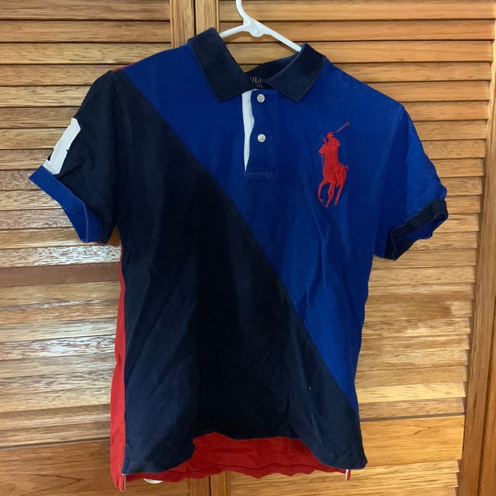 Blue and red Polo Ralph Lauren polo shirt (size Youth L)